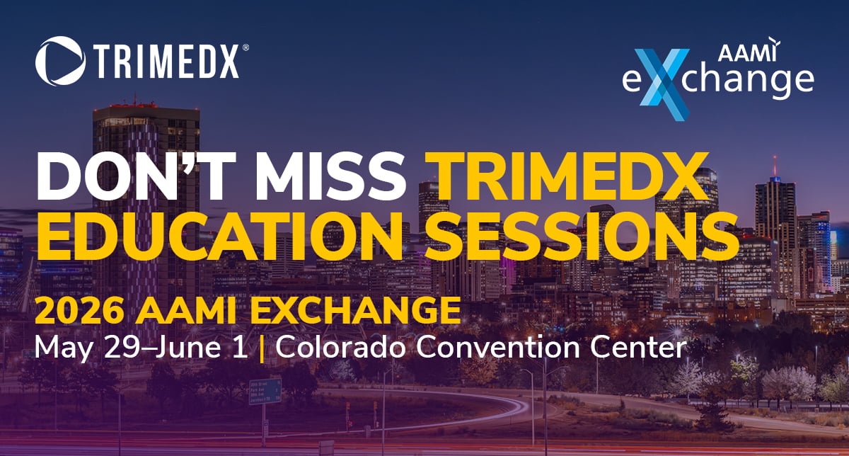 Don't miss TRIMEDX education sessions at AAMI eXchange, May 29-June 1, 2026.