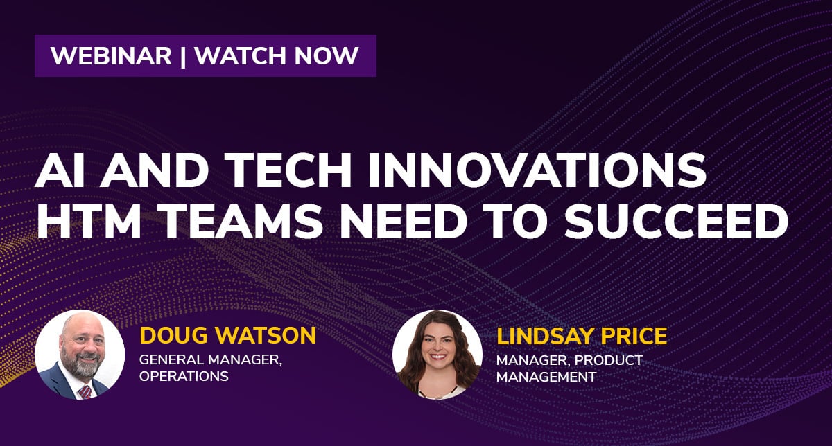 Webinar watch now: AI and tech innovations HTM teams need to succeed.