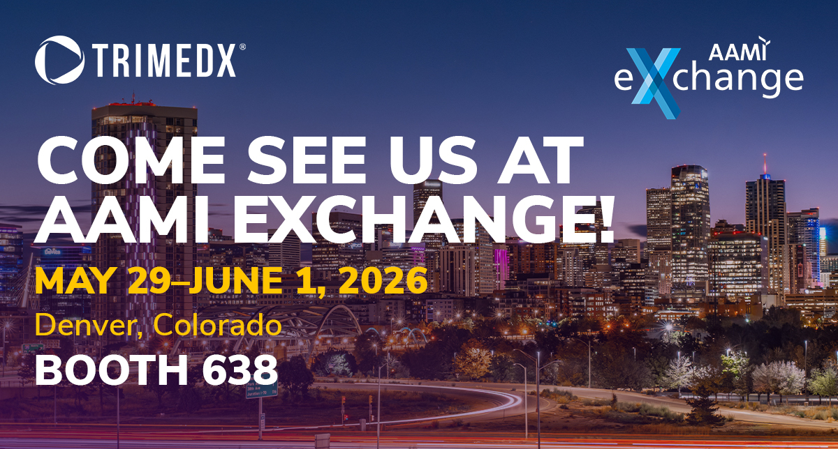 Come see TRIMEDX at AAMI eXchange in Denver, May 29-June 1 in booth 638.